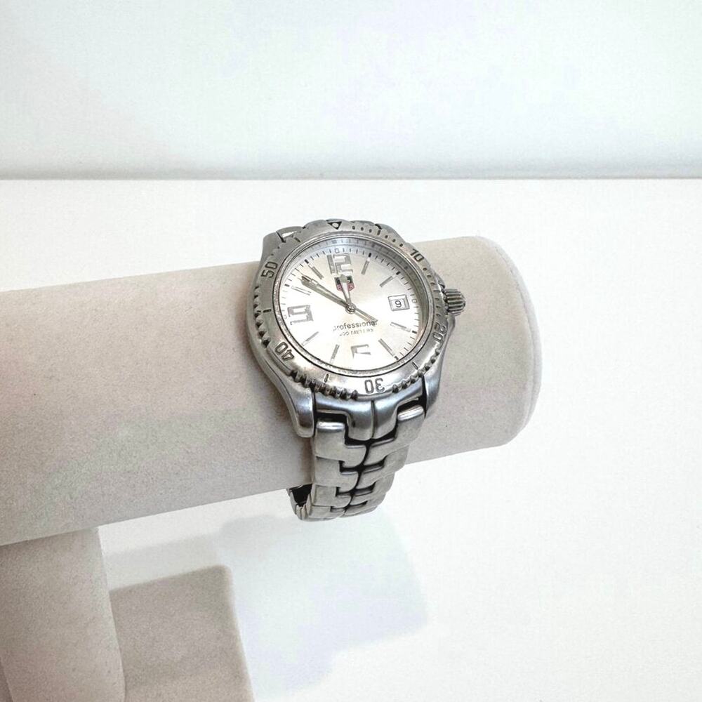 TAG HEUER Stainless Steel Link Watch White Dial Quartz Movement 38mm Bracelet - Picture 2 of 5